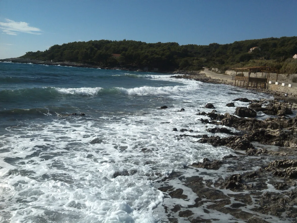 Plage de Pržina, Lumbarda, Adriatic Islands, Croatie — 4
