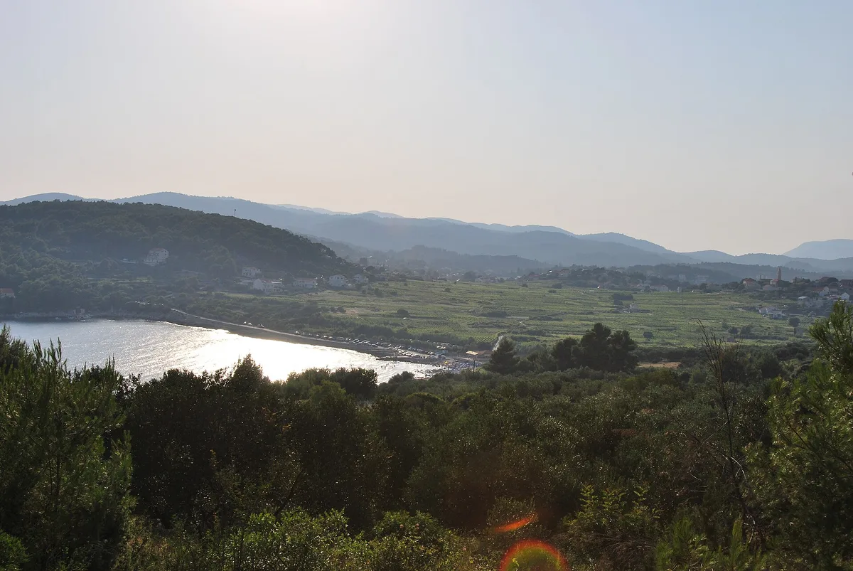 Plage de Pržina, Lumbarda, Adriatic Islands, Croatie — 2