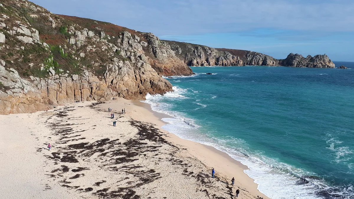 Praia de Porthcurno, St Levan, British Coast, Reino Unido — 3