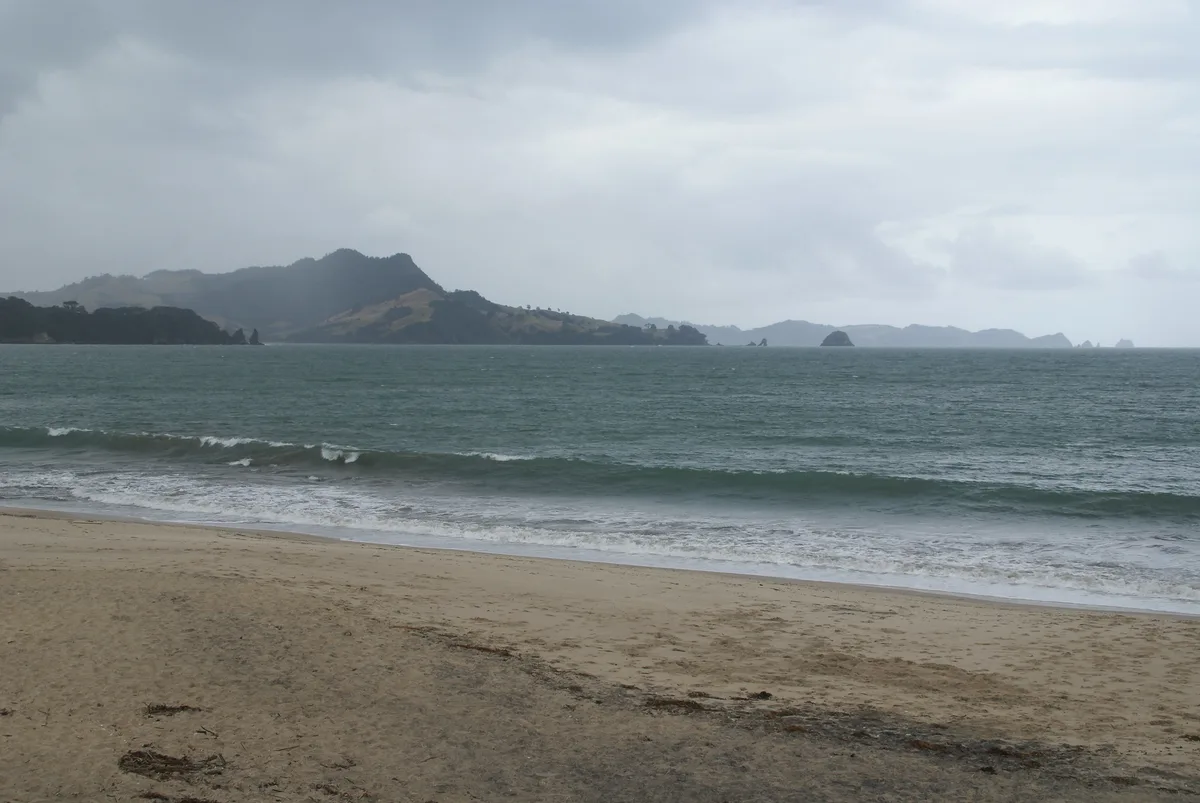 Spiaggia di Flaxmill Bay, Cooks Beach, Waikato, Nuova Zelanda — 6