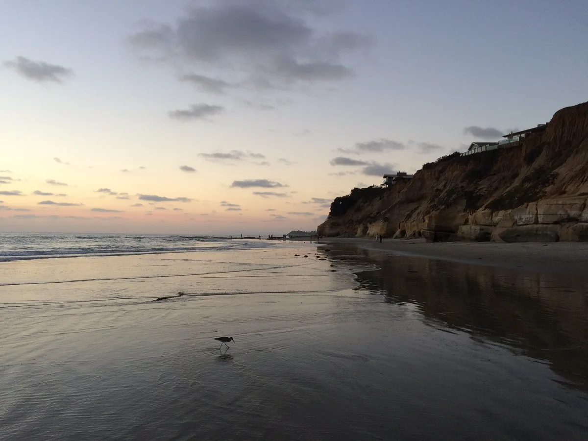 Tide Beach Park, Solana Beach, California Coast, United States — 2
