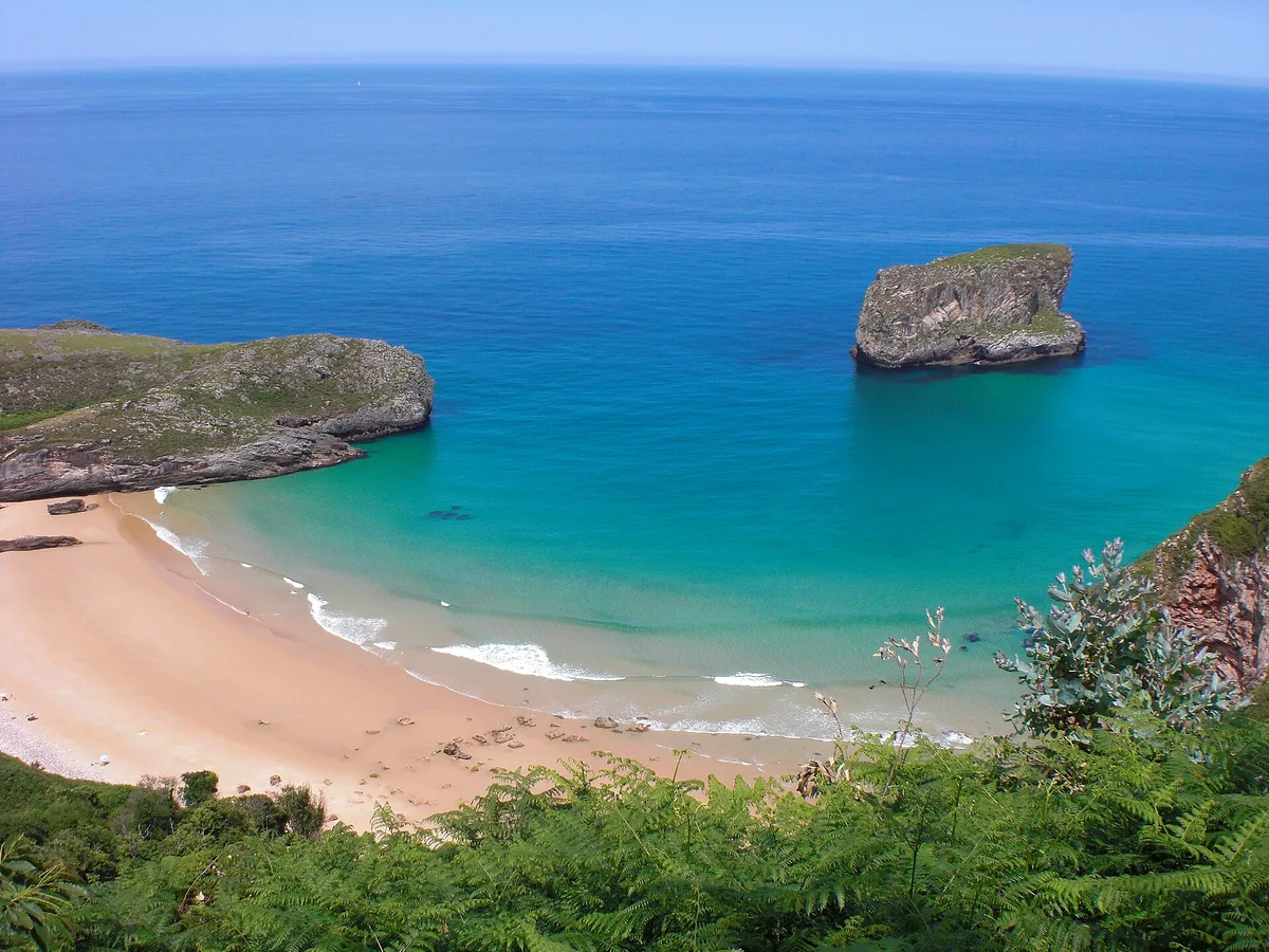 Andrín-Strand, Llanes, Asturias, Spanien