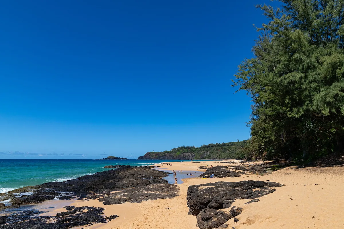 Kauapea-Strand, Kilauea, Hawaii, Vereinigte Staaten — 4