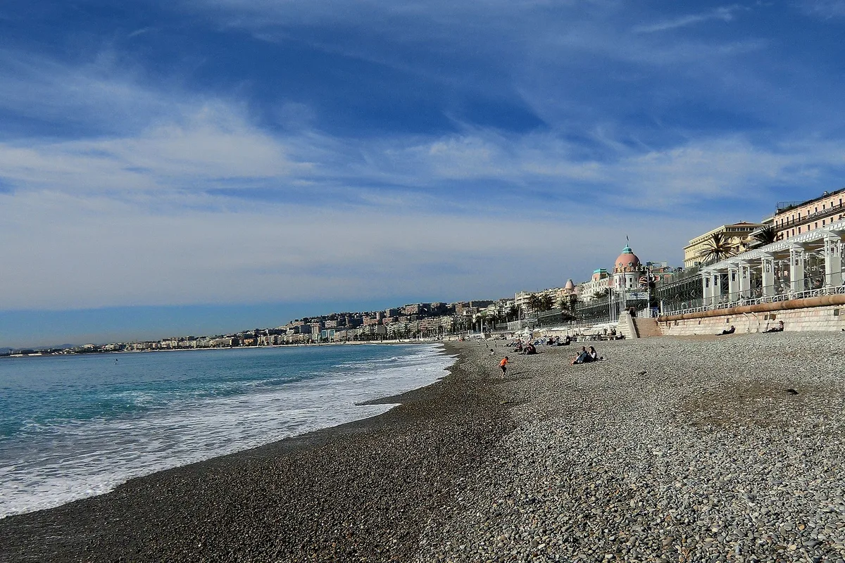 Plage de Carras, Nice, Provence-Alpes-Côte d'Azur, France