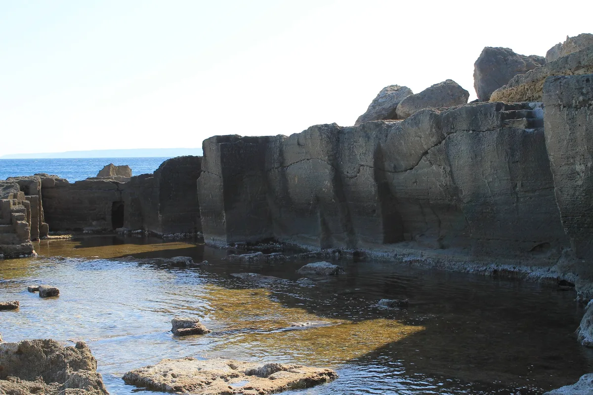 Plage de Porto Miggiano, Santa Cesarea Terme, Puglia, Italie — 5