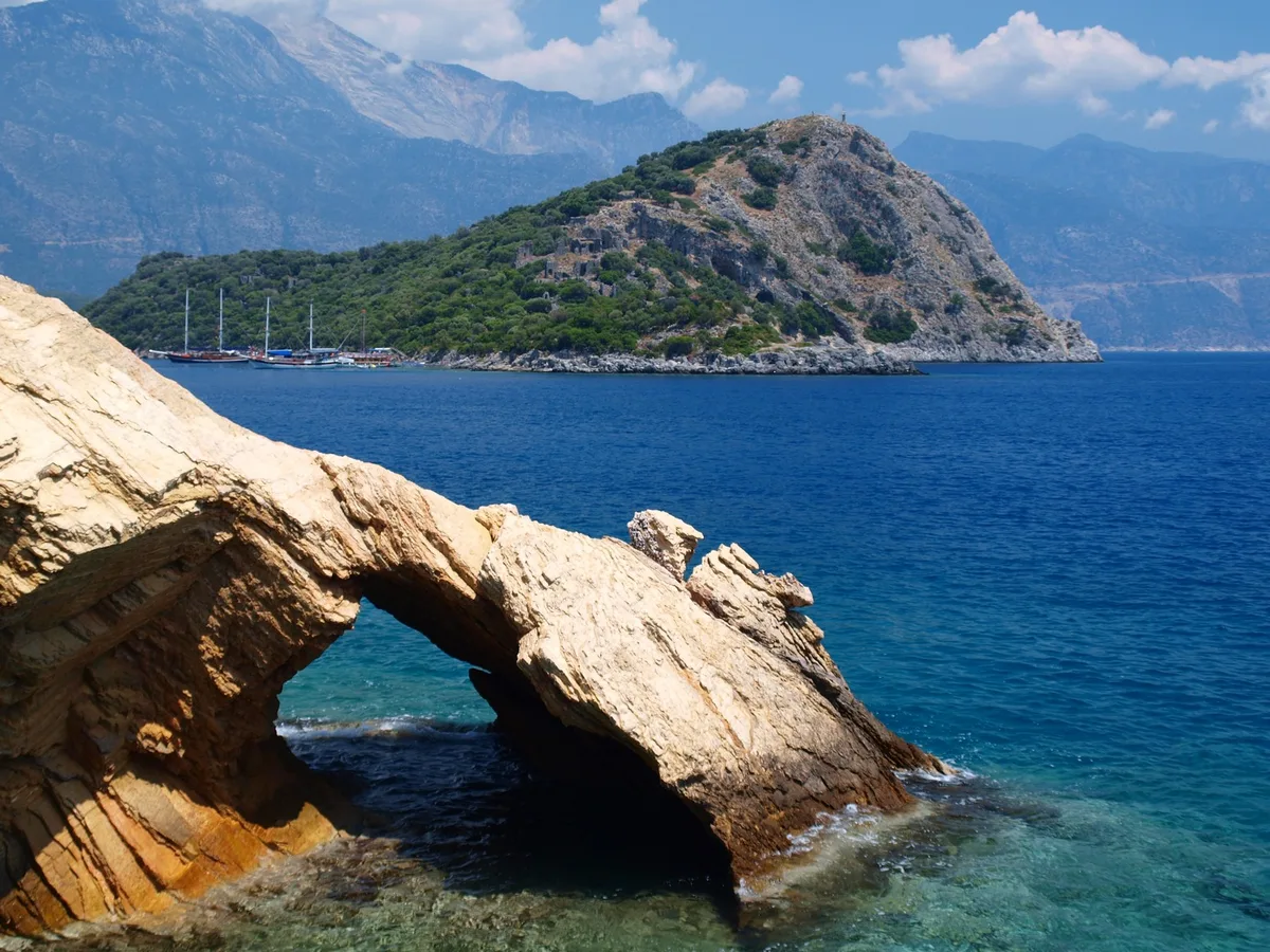 Gemiler Beach, Fethiye, Turkish Mediterranean, Turkey