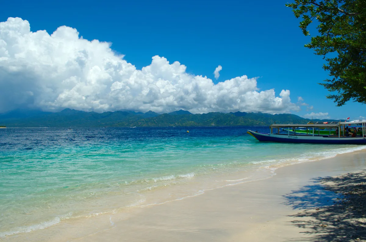 Plage de Timur Gili Meno, Gili Indah, Lesser Sunda Islands, Indonésie