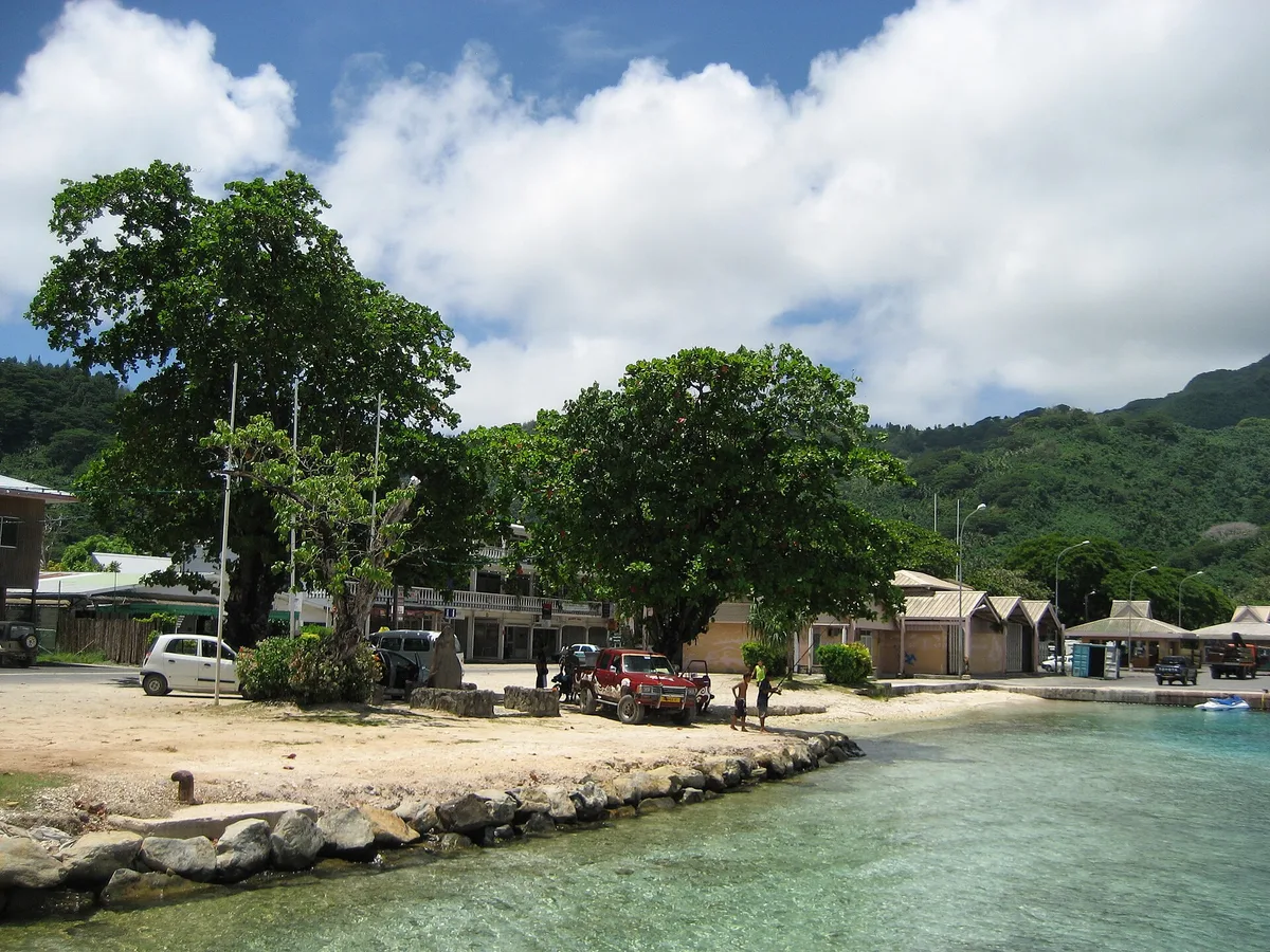 Spiaggia di Faie, Huahine, Society Islands, Polinesia francese