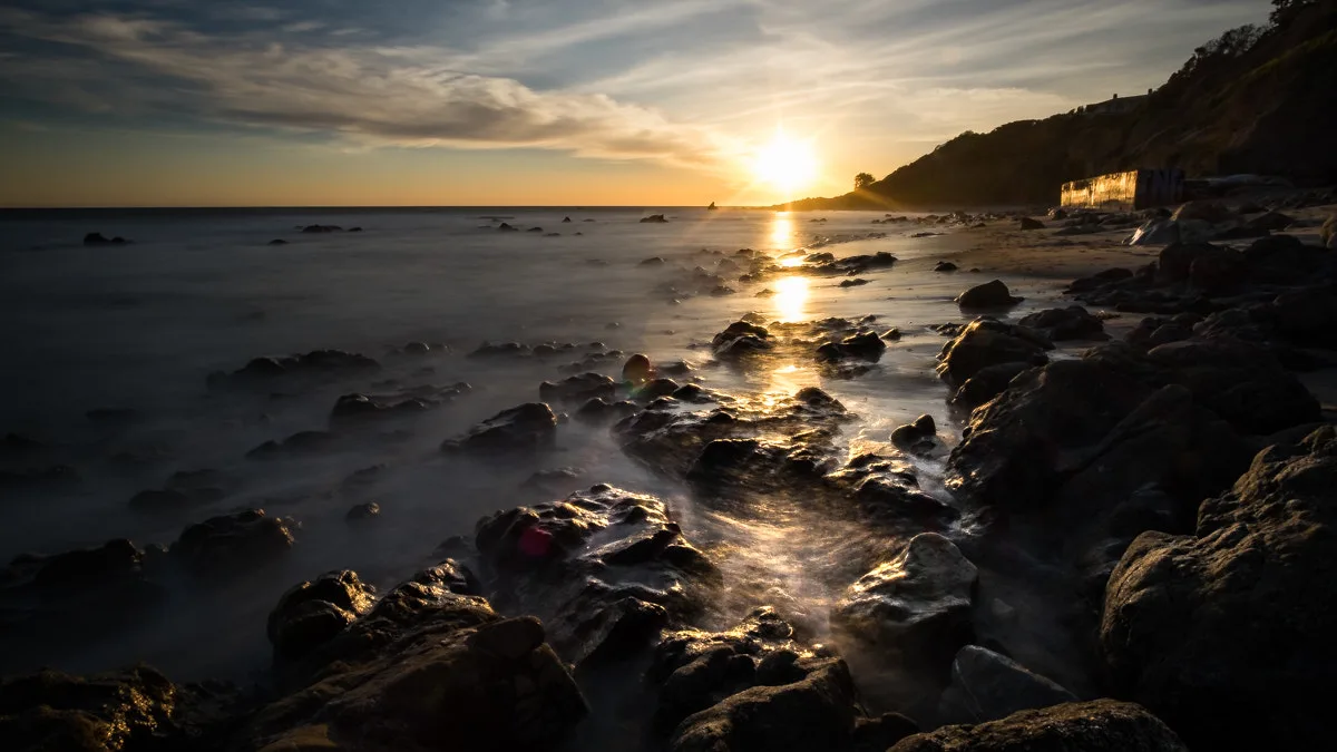 Plage d'El Pescador, Malibu, California Coast, États-Unis