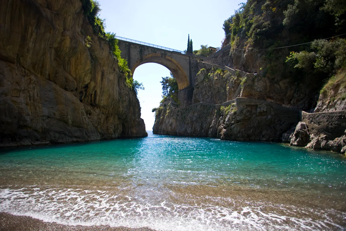Furore Fjord Beach, Furore, Campania, Italy — 2