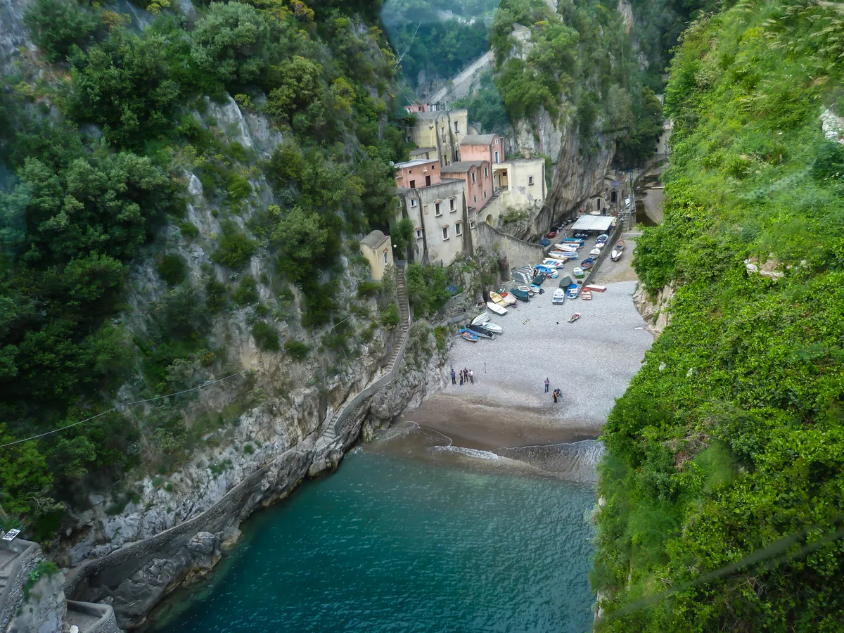 Furore Fjord Beach, Furore, Campania, Italy