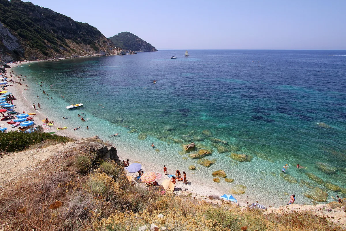 Plage de la Sorgente, Portoferraio, Tuscany, Italie