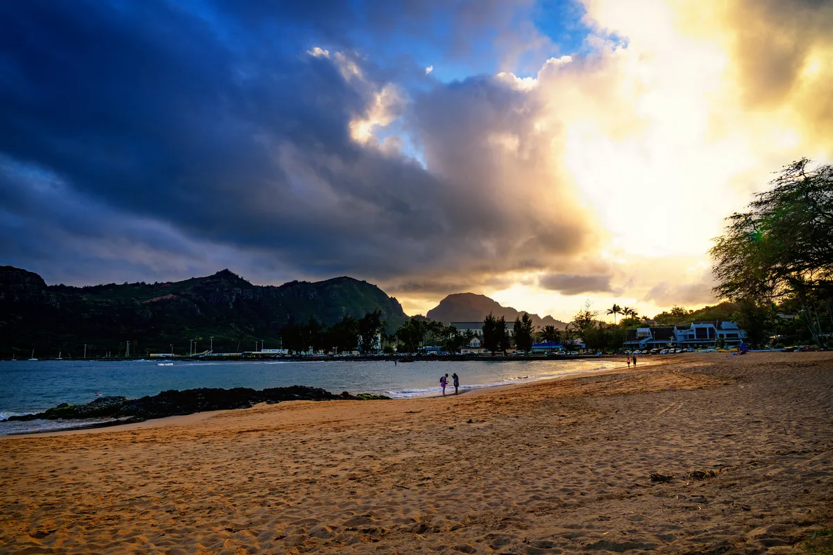 Plage de Kalapaki, Lihue, Hawaii, États-Unis