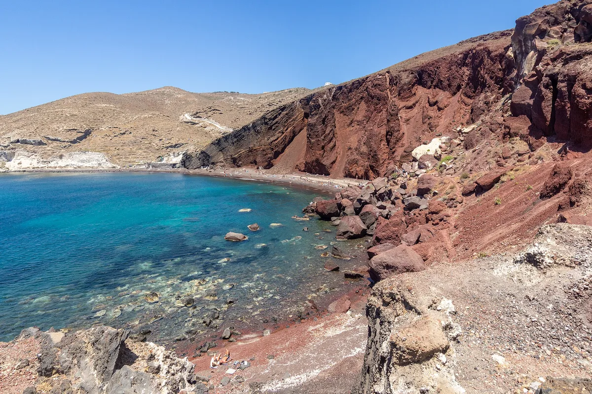 Plage Rouge, Cyclades, Grèce