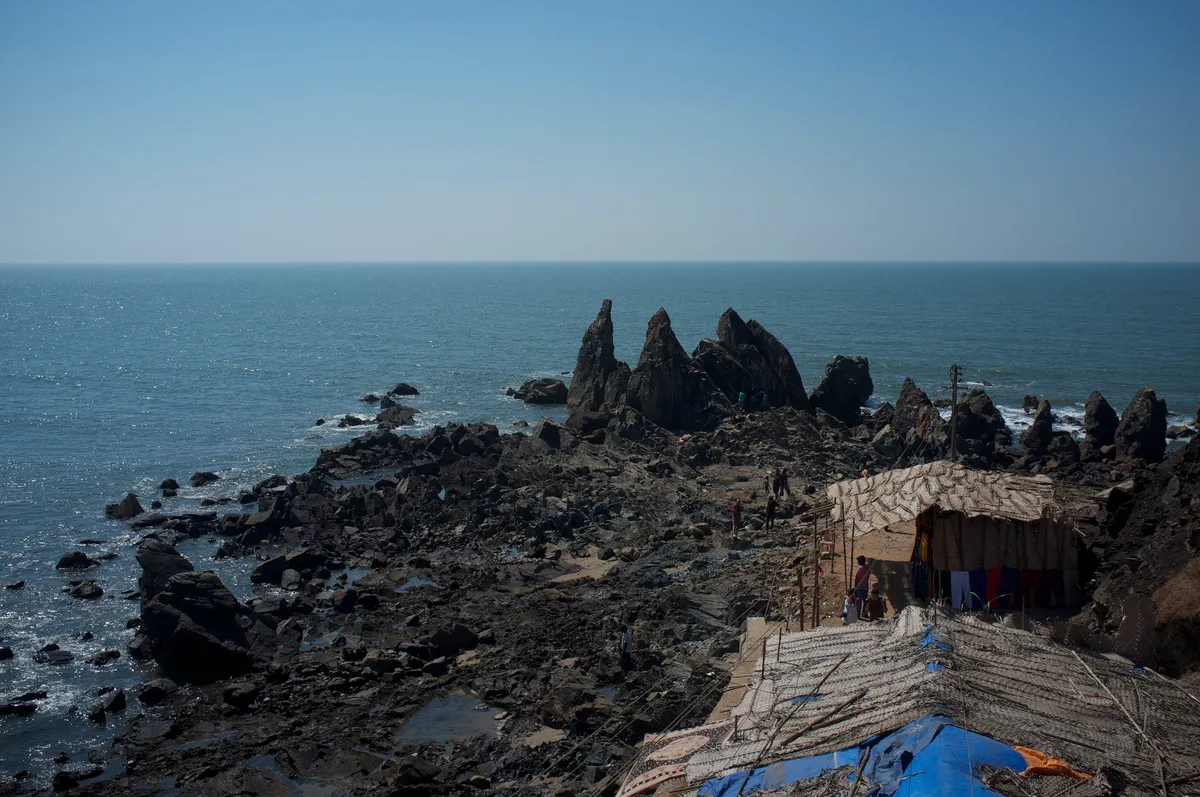 Praia de Arambol, Arambol, Indian West Coast, Índia — 2