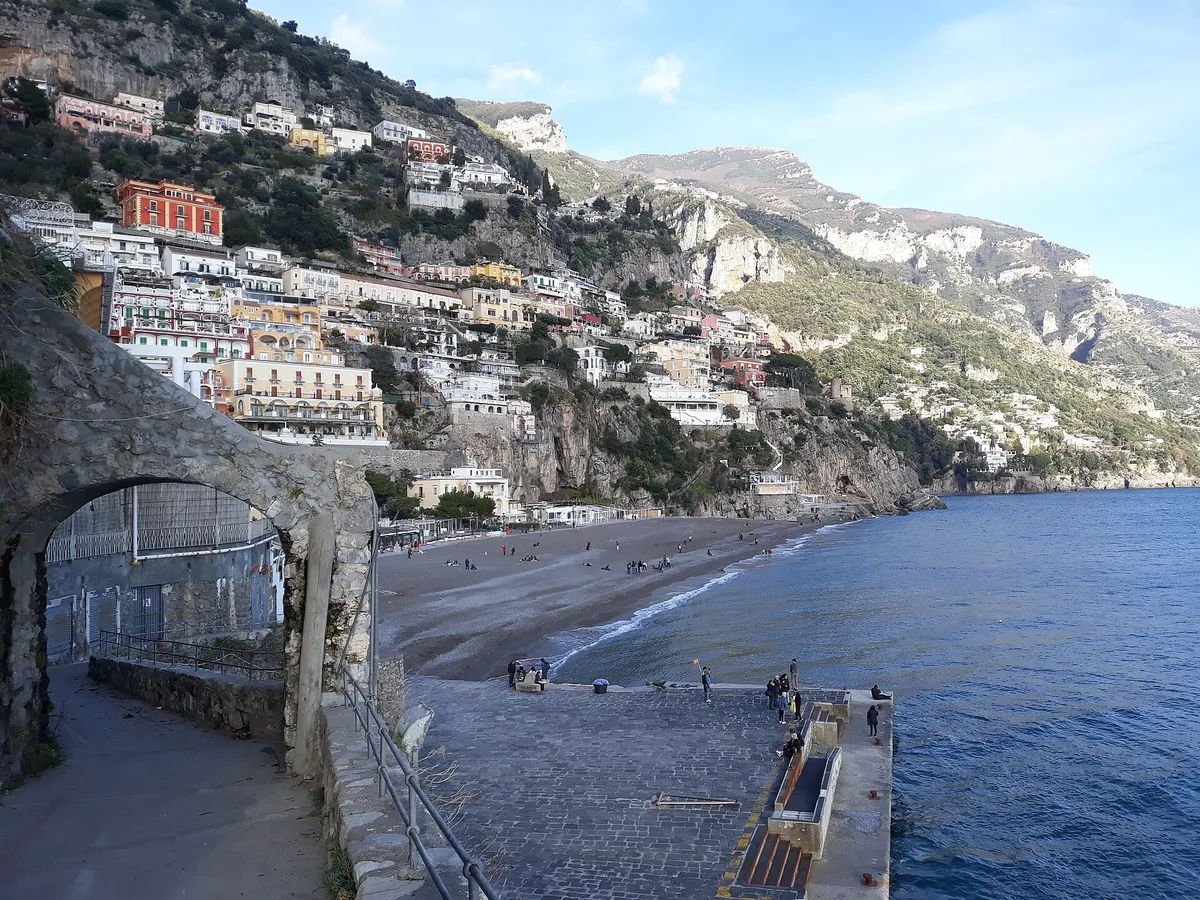 Plage de Fornillo, Positano, Campania, Italie — 6