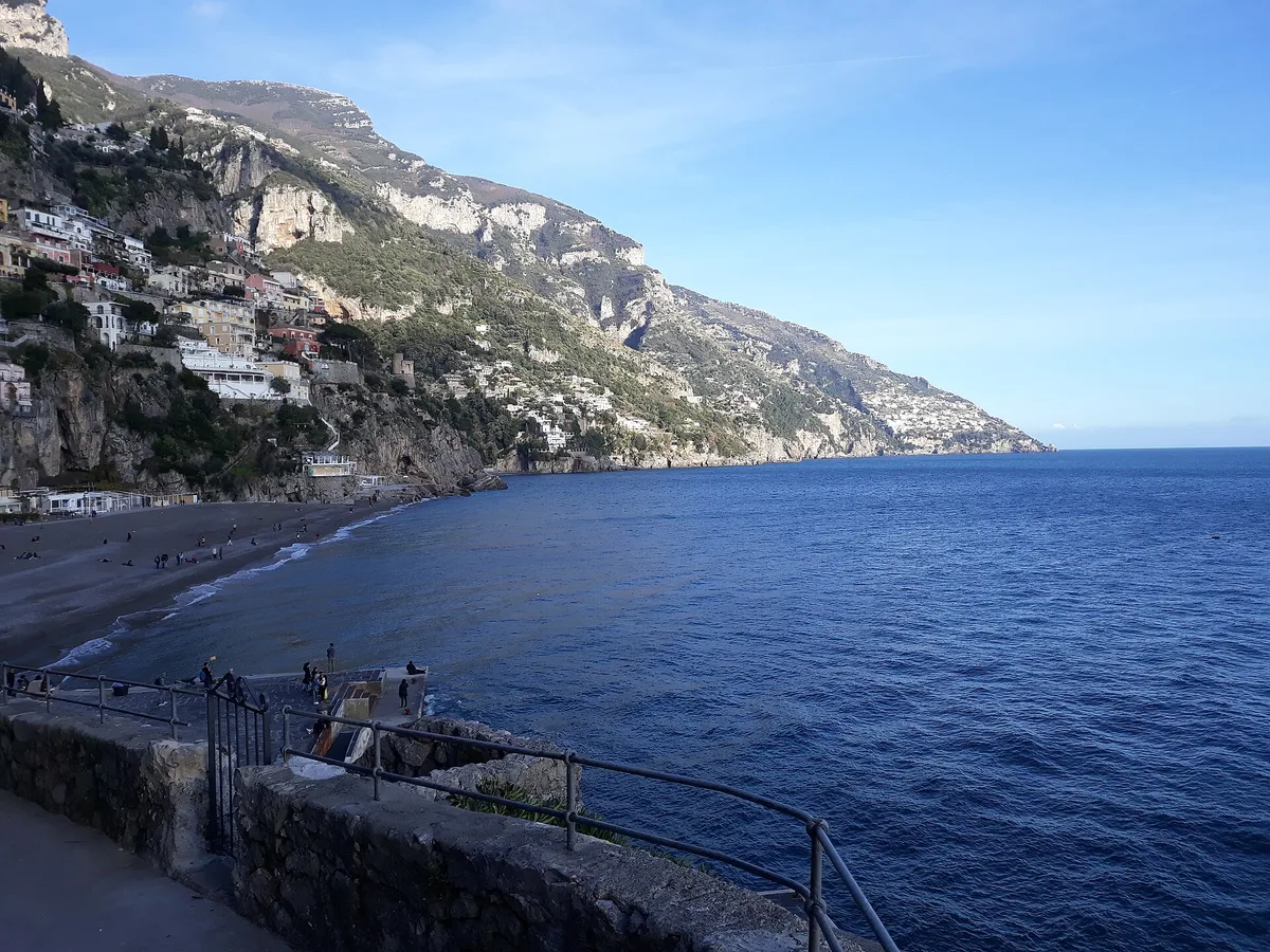 Plage de Fornillo, Positano, Campania, Italie — 5