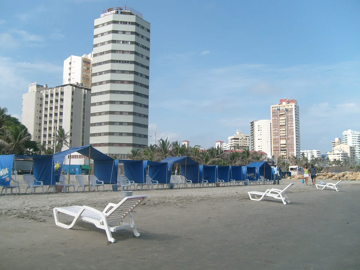 Plage de Bocagrande, Cartagena de Indias, Colombian Caribbean, Colombie — 4
