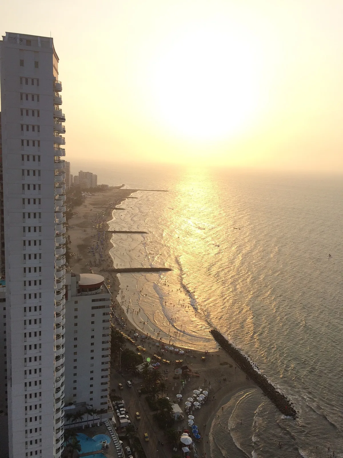 Plage de Bocagrande, Cartagena de Indias, Colombian Caribbean, Colombie — 2
