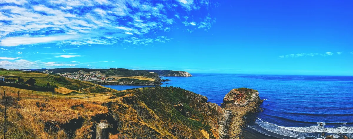 Santa María del Mar-Strand, Castrillón, Asturias, Spanien
