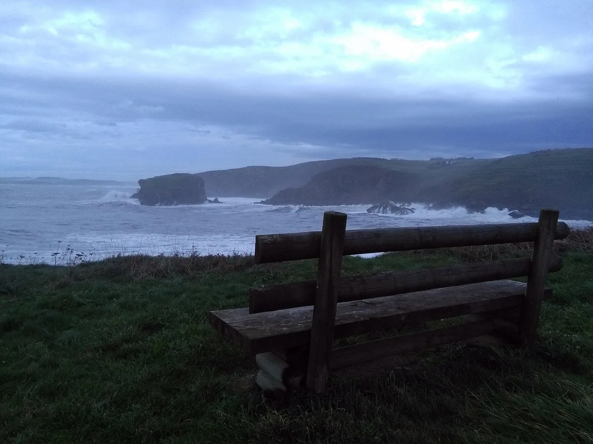 Santa María del Mar-Strand, Castrillón, Asturias, Spanien — 6