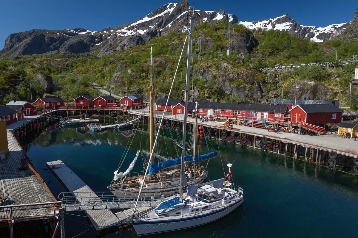 Nusfjord-Strand, Flakstad, Norwegian Sea, Norwegen