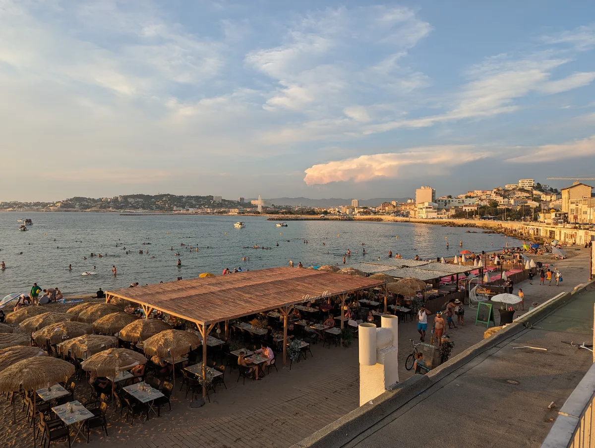 Plage de la Pointe Rouge, Marseille, Provence-Alpes-Côte d'Azur, France