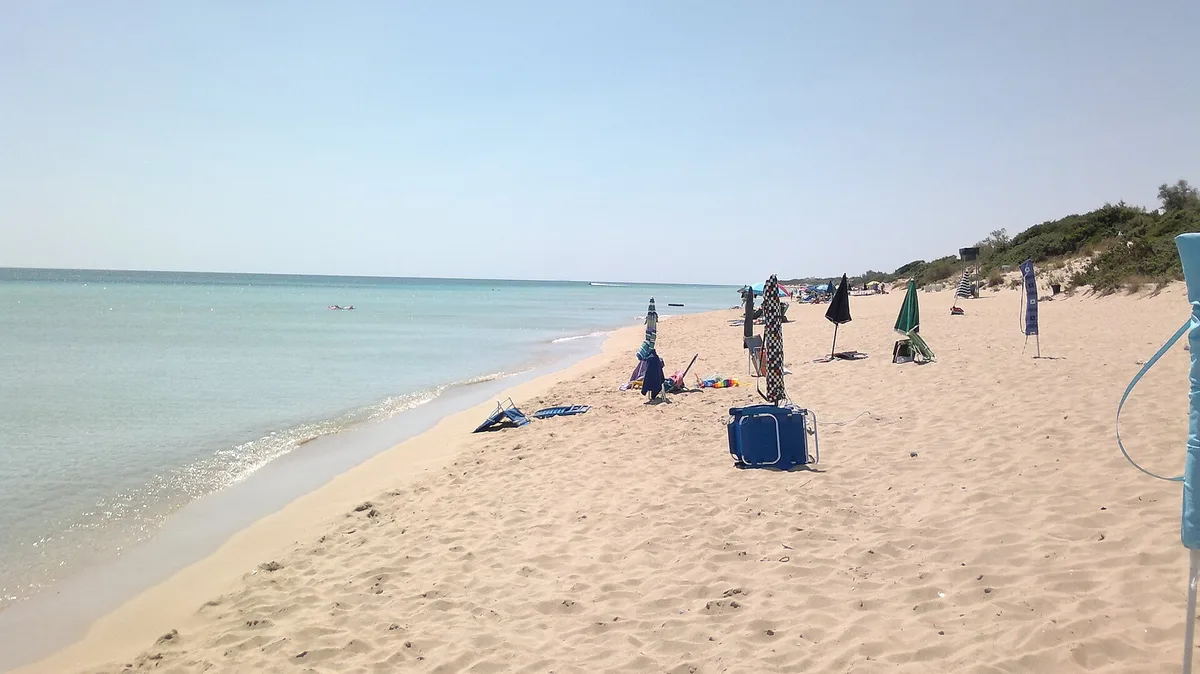 Plage de San Pietro in Bevagna, Manduria, Puglia, Italie