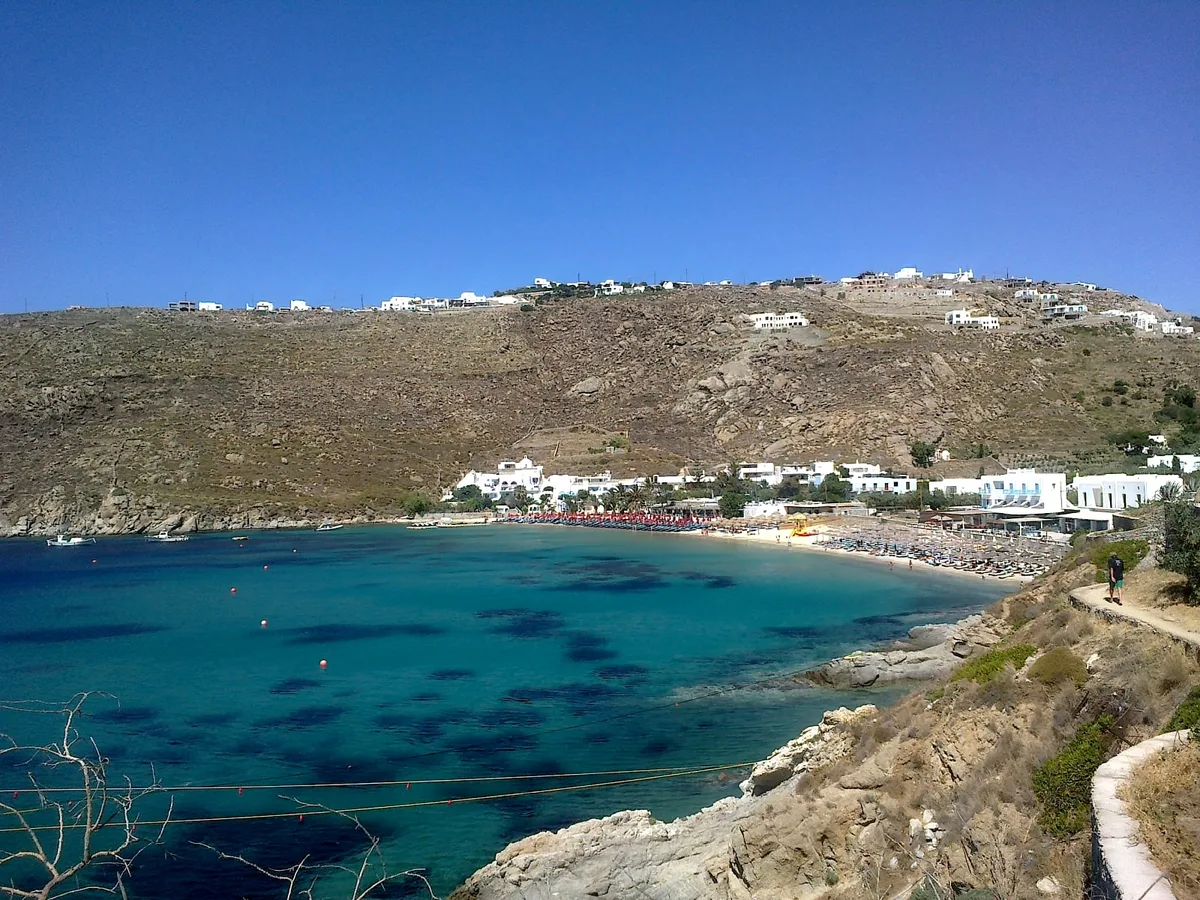 Plage de Platys Gialos, Cyclades, Grèce