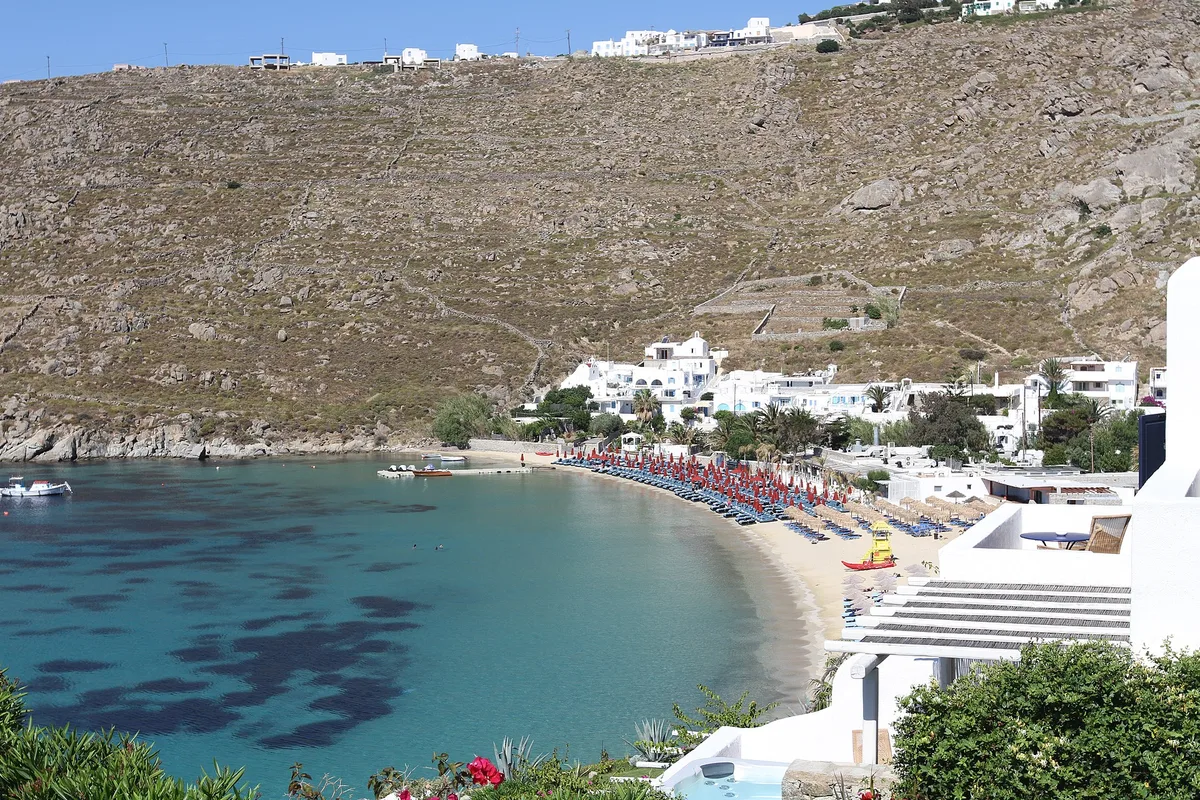 Plage de Platys Gialos, Cyclades, Grèce — 3