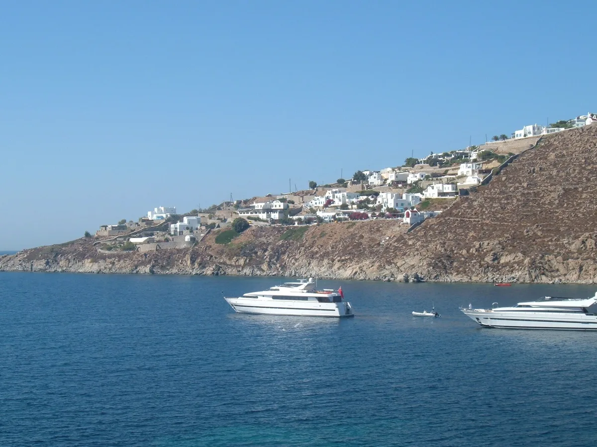 Plage de Platys Gialos, Cyclades, Grèce — 2