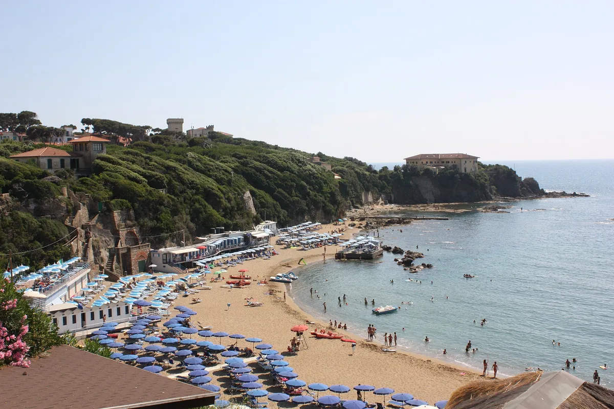 Playa de Quercetano Bay, Rosignano Marittimo, Tuscany, Italia