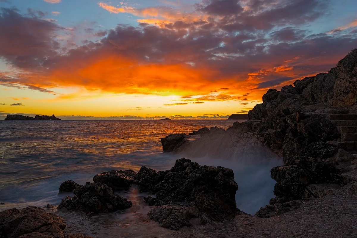 Plage de Lapad, Dubrovnik, Dalmatia, Croatie — 2
