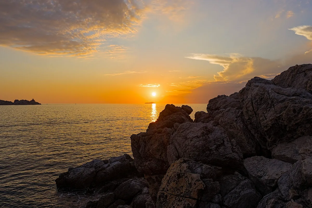 Plage de Lapad, Dubrovnik, Dalmatia, Croatie