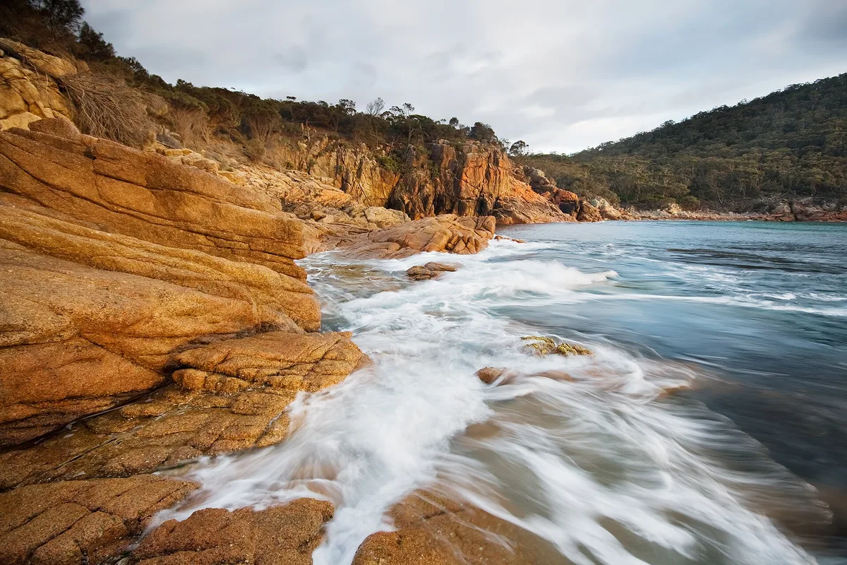 Plage de Sleepy Bay, Glamorgan-Spring Bay, Tasmania, Australie — 4