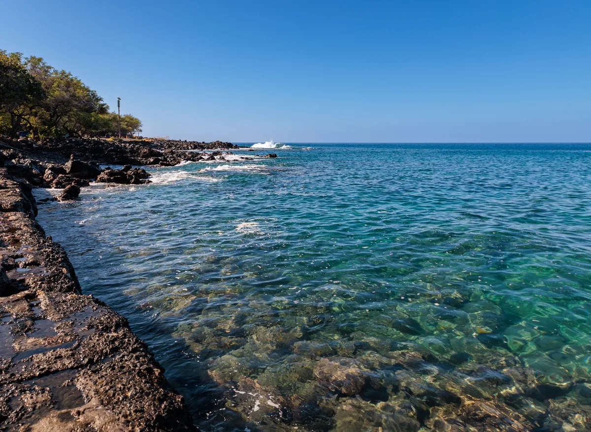 Plage de Mahukona, North Kohala, Hawaii, États-Unis