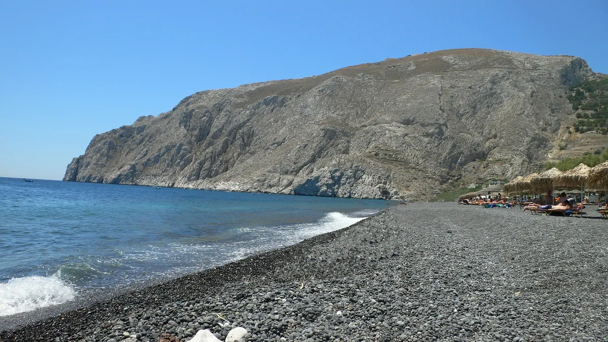 Playa de Kamari, Cyclades, Grecia — 4