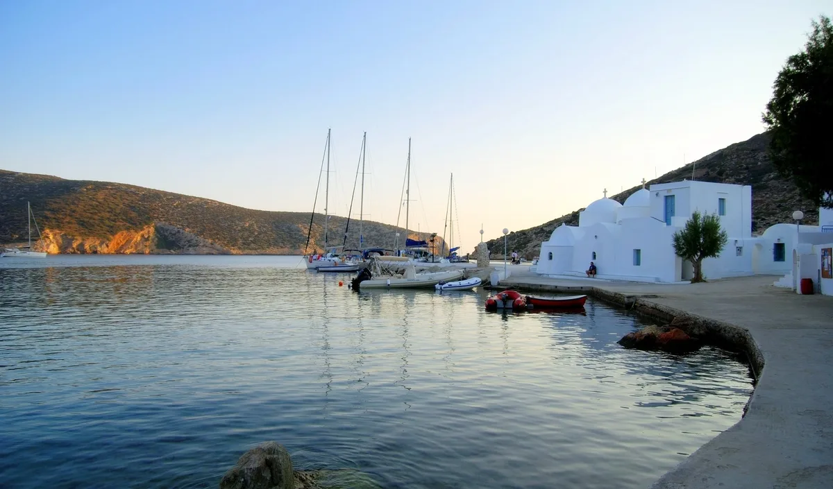 Vathy-Strand, Apollonia, Cyclades, Griechenland