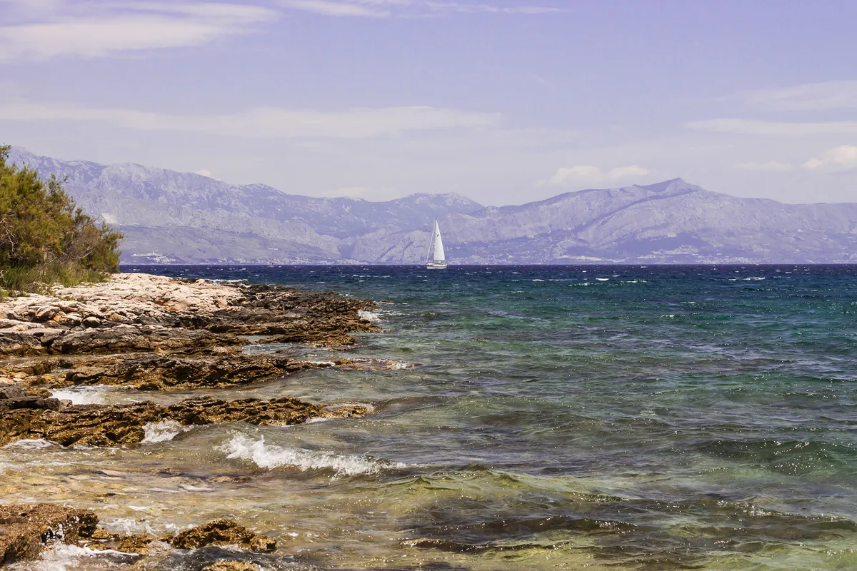 Plage de Supetar, Supetar, Adriatic Islands, Croatie — 2
