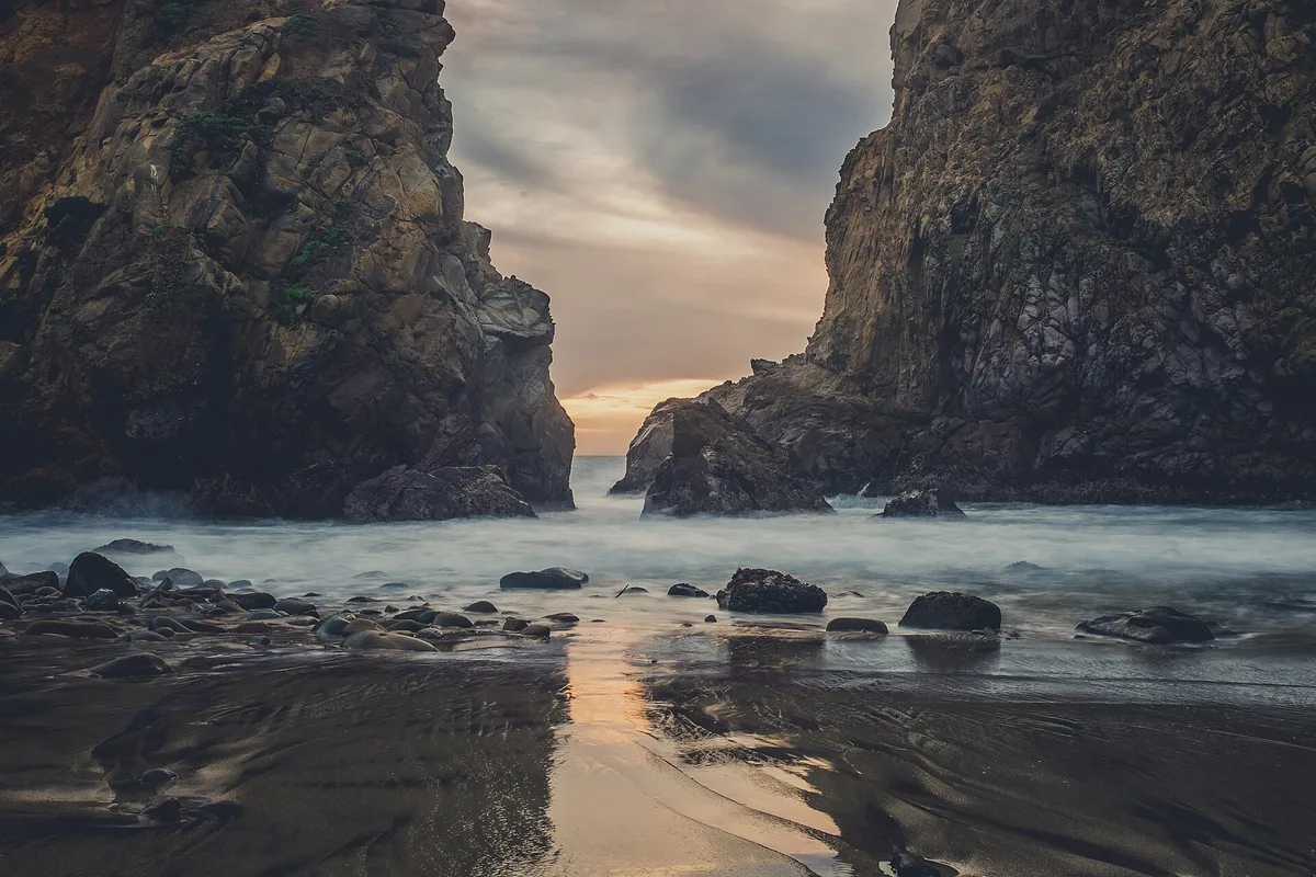 Coastlands Beach, Big Sur, Monterey County, California Coast, Vereinigte Staaten