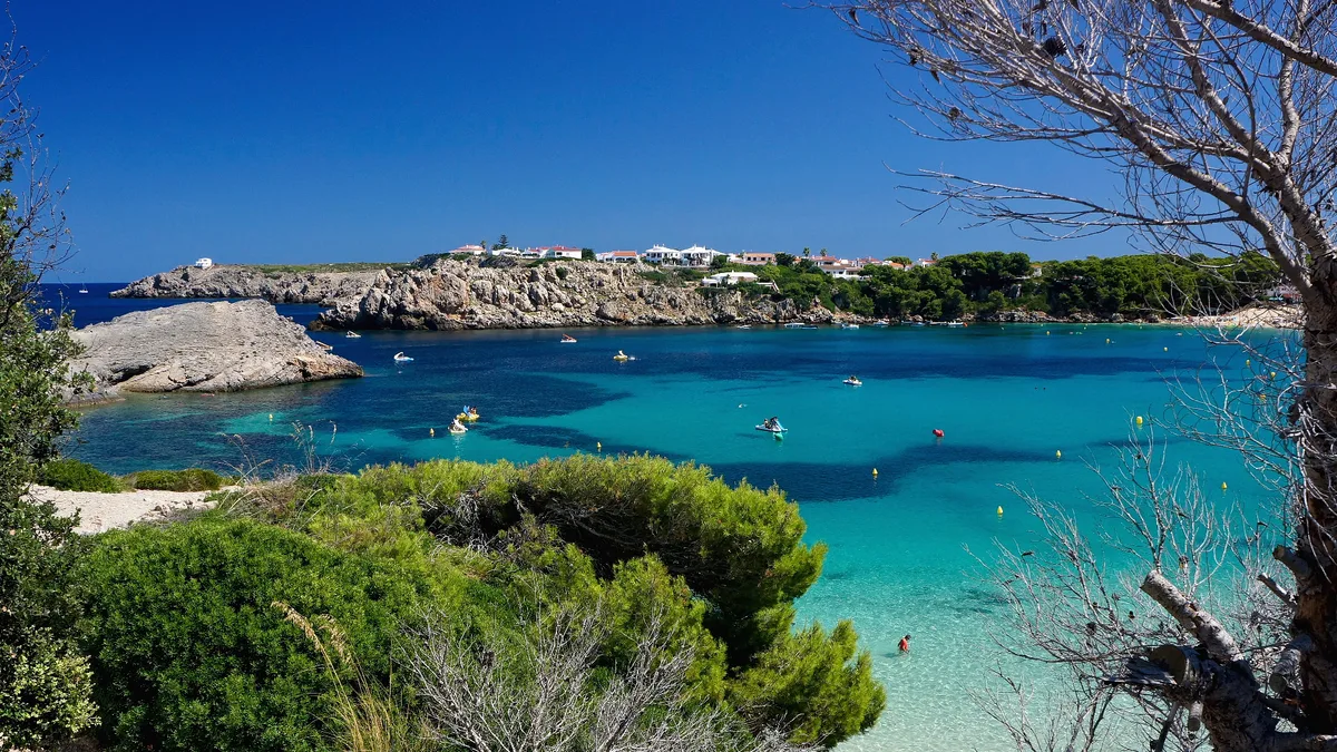 Plage d'Arenal Castell, Es Mercadal, Balearic Islands, Espagne