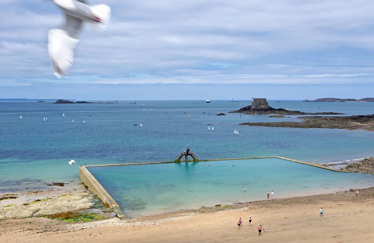 Bon Secours-Strand, Saint-Malo, Brittany, Frankreich