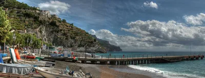 Plage de Minori, Minori, Campania, Italie — 2