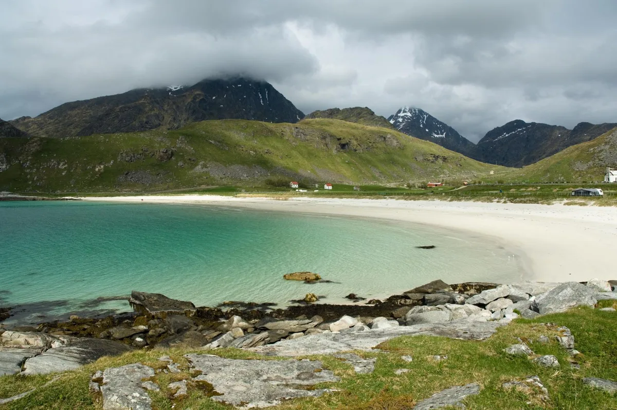 Vik-Strand, Vestvågøy, Norwegian Sea, Norwegen — 4