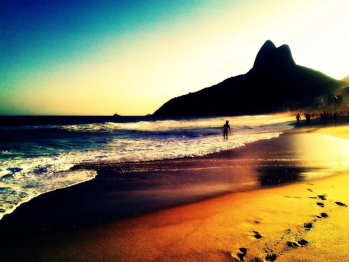 Plage de Leblon, Rio de Janeiro, Brazilian Atlantic, Brésil