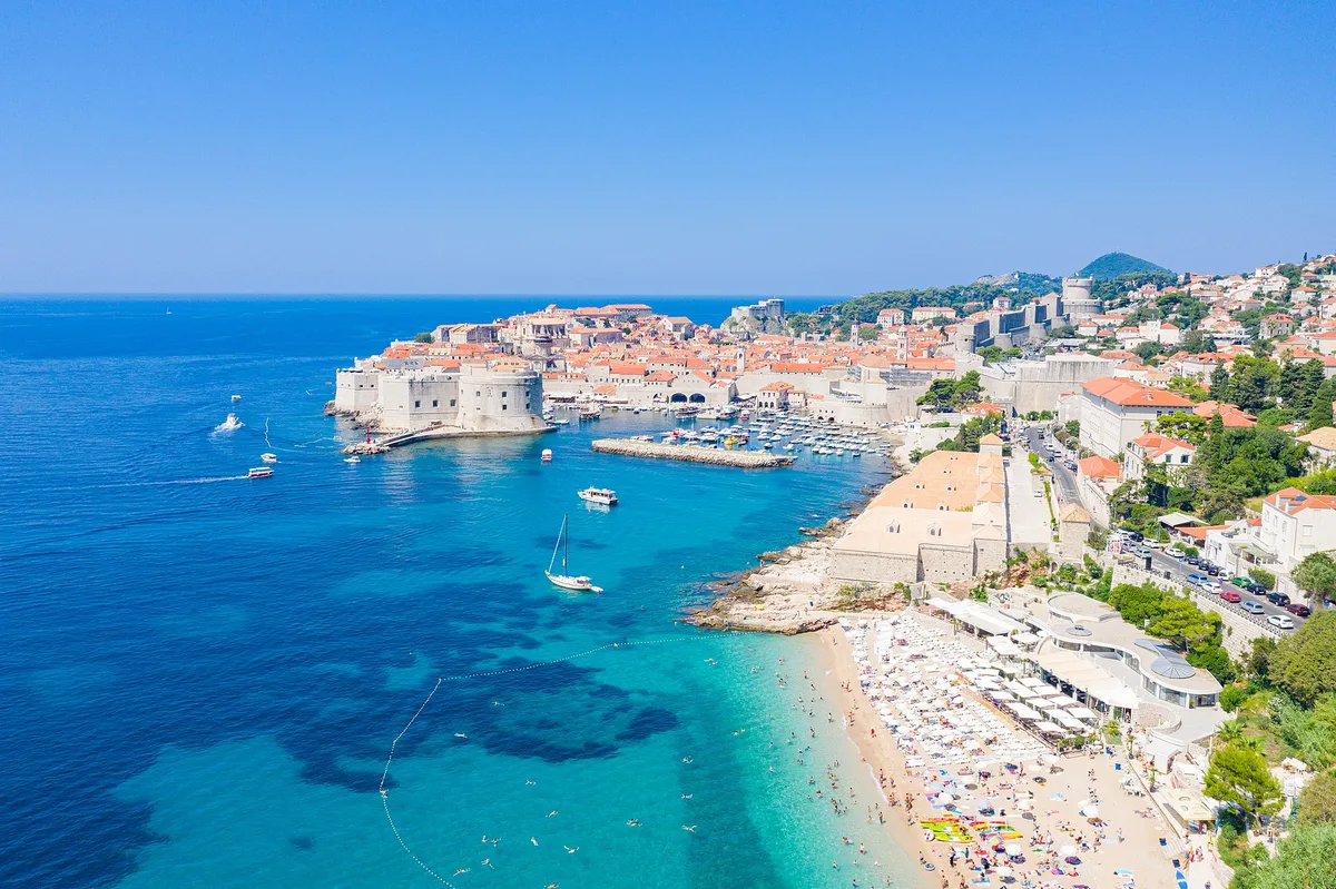 Plage de Banje, Dubrovnik, Dalmatia, Croatie — 4