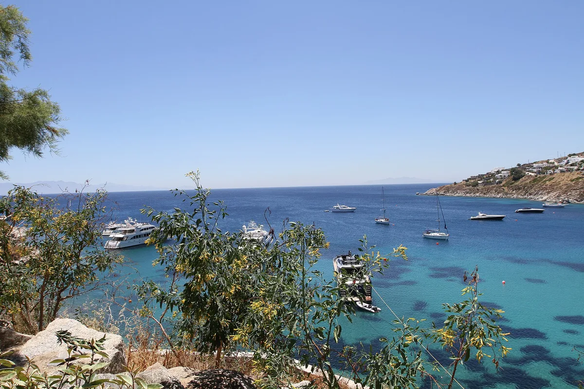 Plage de Psarou, Cyclades, Grèce — 4