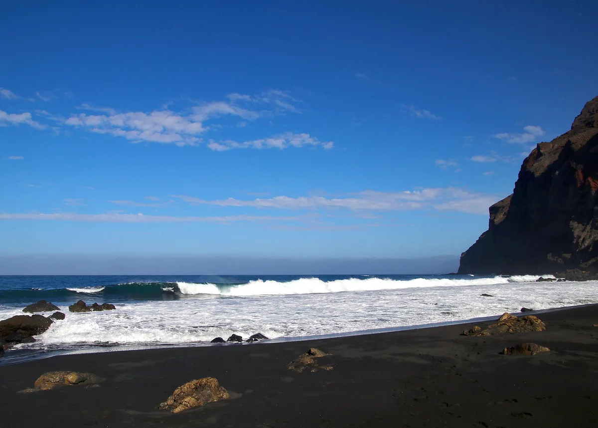 Inglés-Strand, Valle Gran Rey, Canary Islands, Spanien — 2