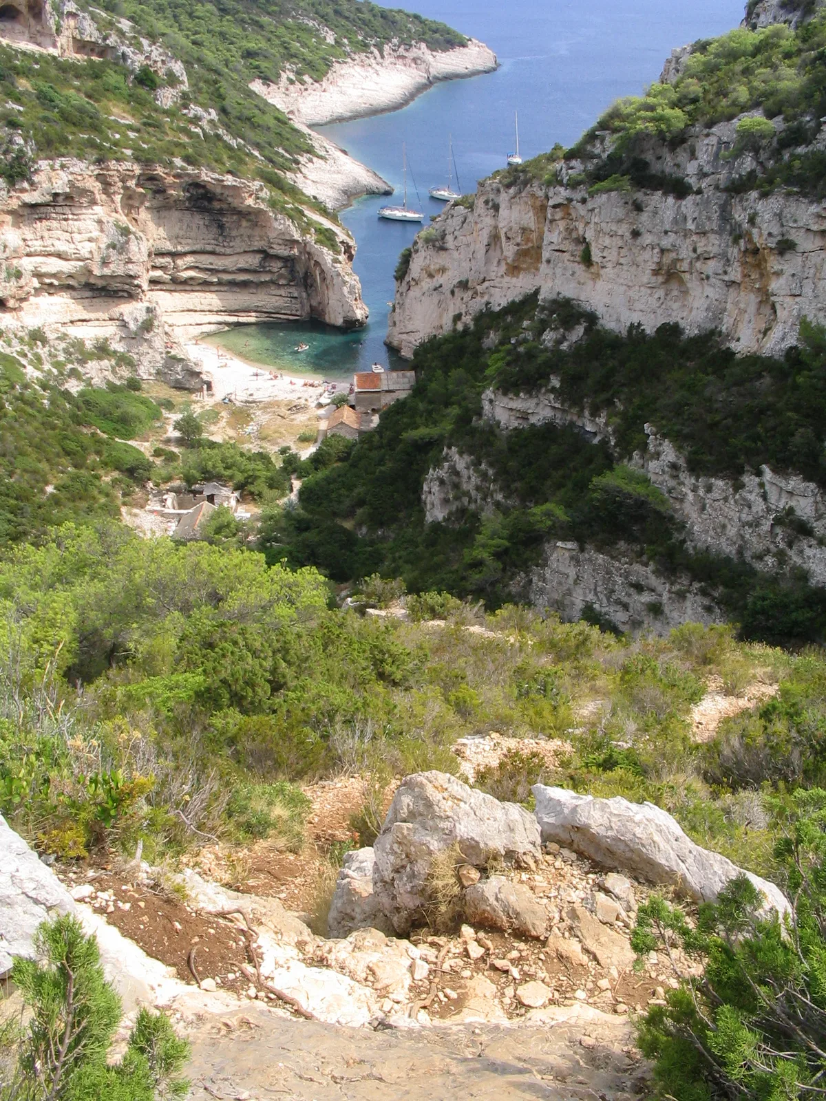 Plage de Stiniva, Vis, Dalmatia, Croatie — 4