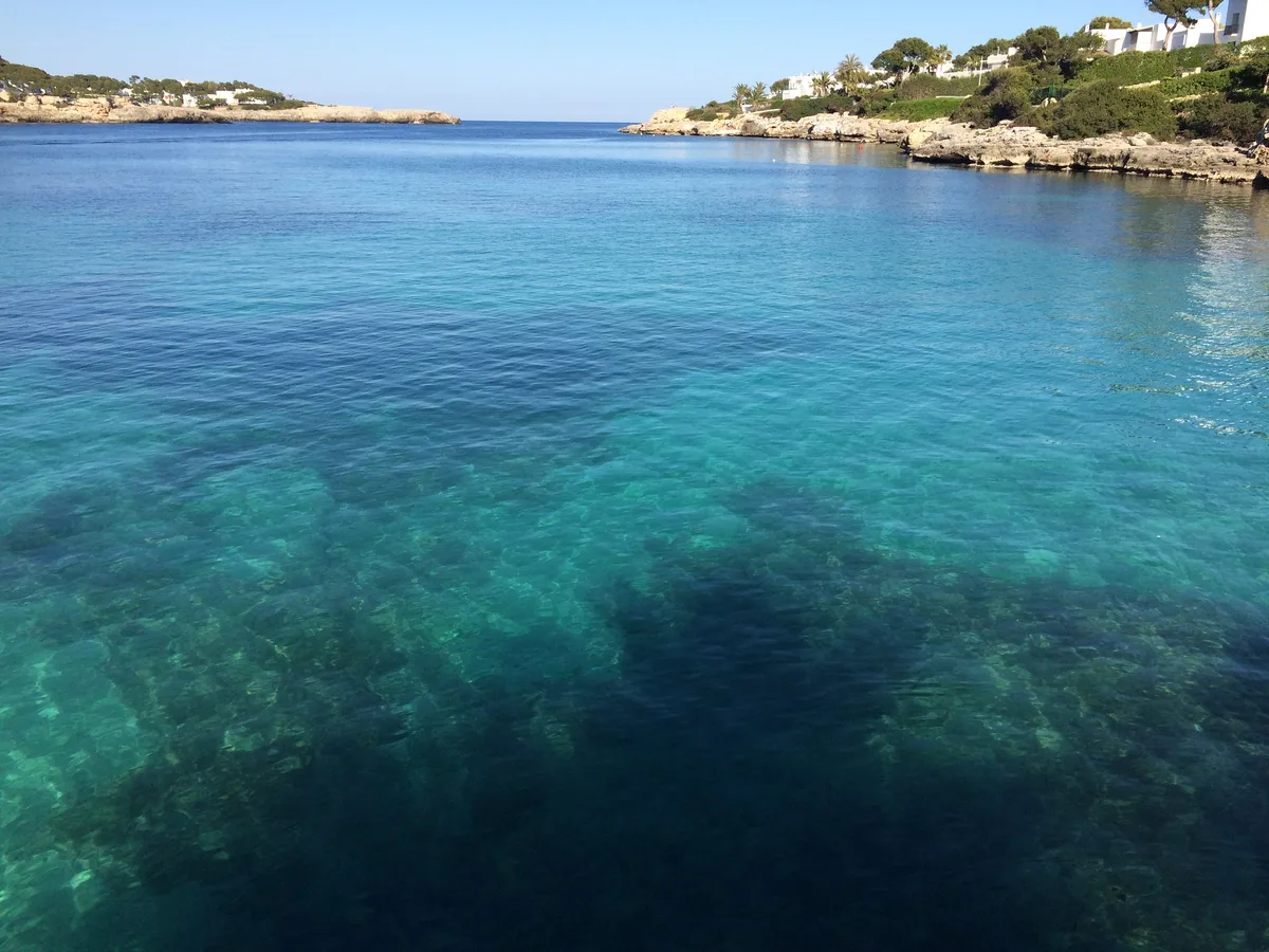 Plage de Caló d'es Pou, Santanyí, Balearic Islands, Espagne